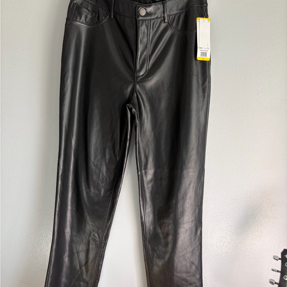 Joie Black Faux Leather Pants‎
